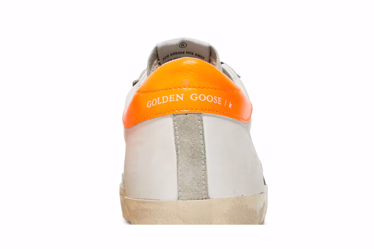 Golden Goose Superstar White Orange Fluo, view 8