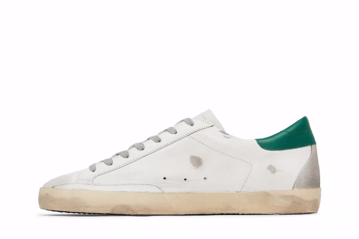 Golden Goose Superstar White Green, view 4