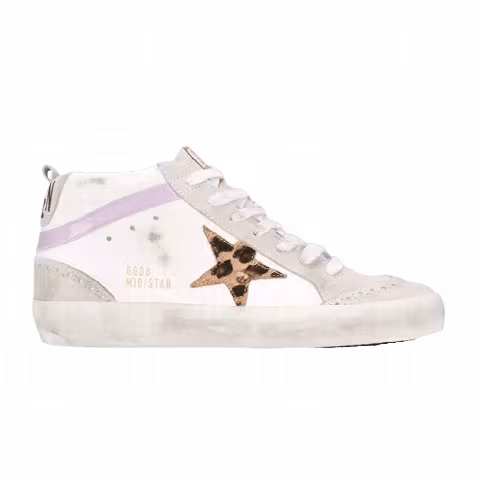 Golden Goose Wmns Mid Star 'White Leopard'