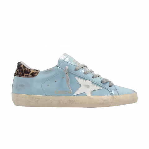 Golden Goose Wmns Superstar 'Light Blue Leopard'