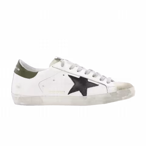 Golden Goose Superstar Low 'White Green' SSENSE Exclusive