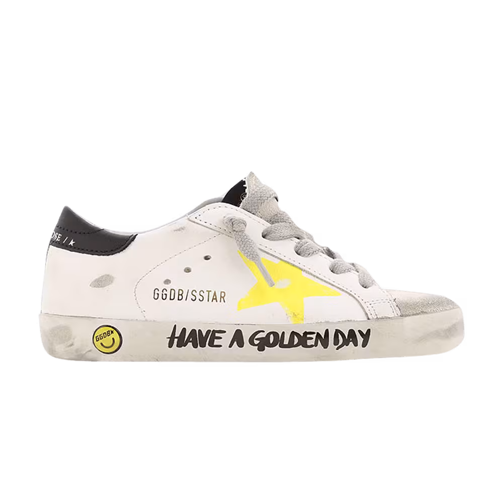 Golden Goose Superstar Kids White Yellow