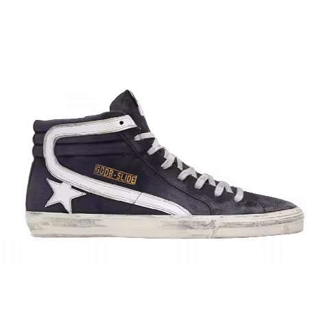 Golden Goose Distressed Slide High 'Navy Denim'