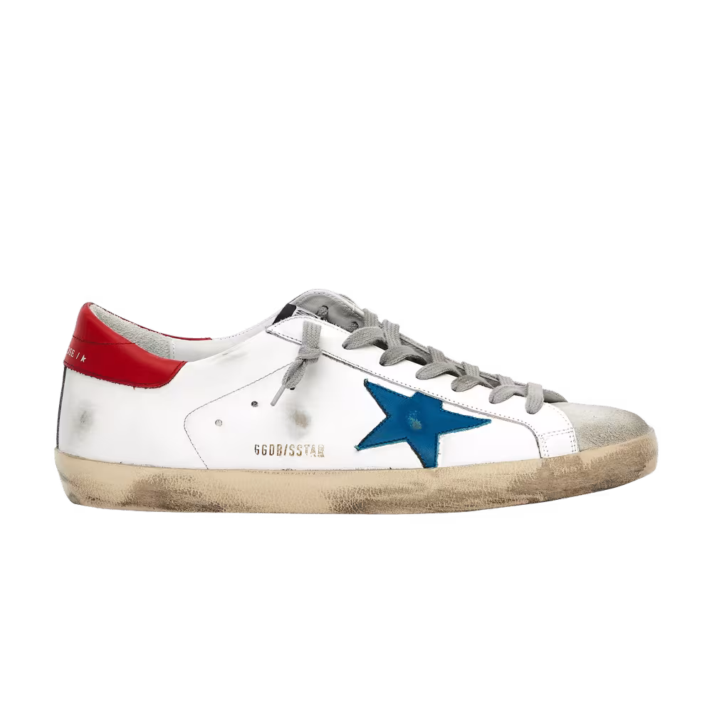 Golden Goose Superstar White Red Blue