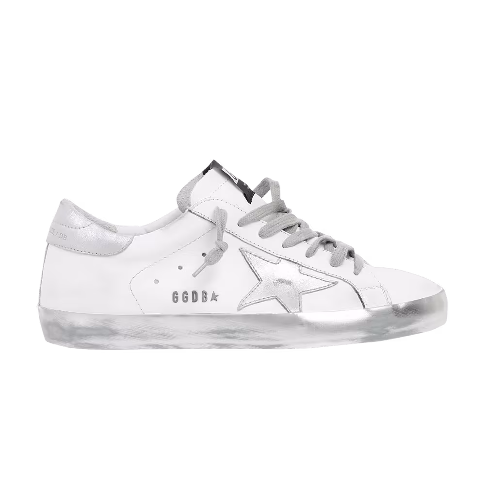 Golden Goose Superstar White Silver
