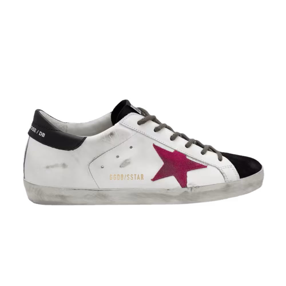 Golden Goose Women's Superstar White Black Fuchsia