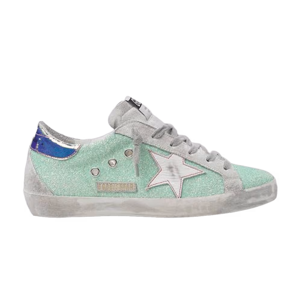 Golden Goose Women's Superstar Sneaker Blue Glitter