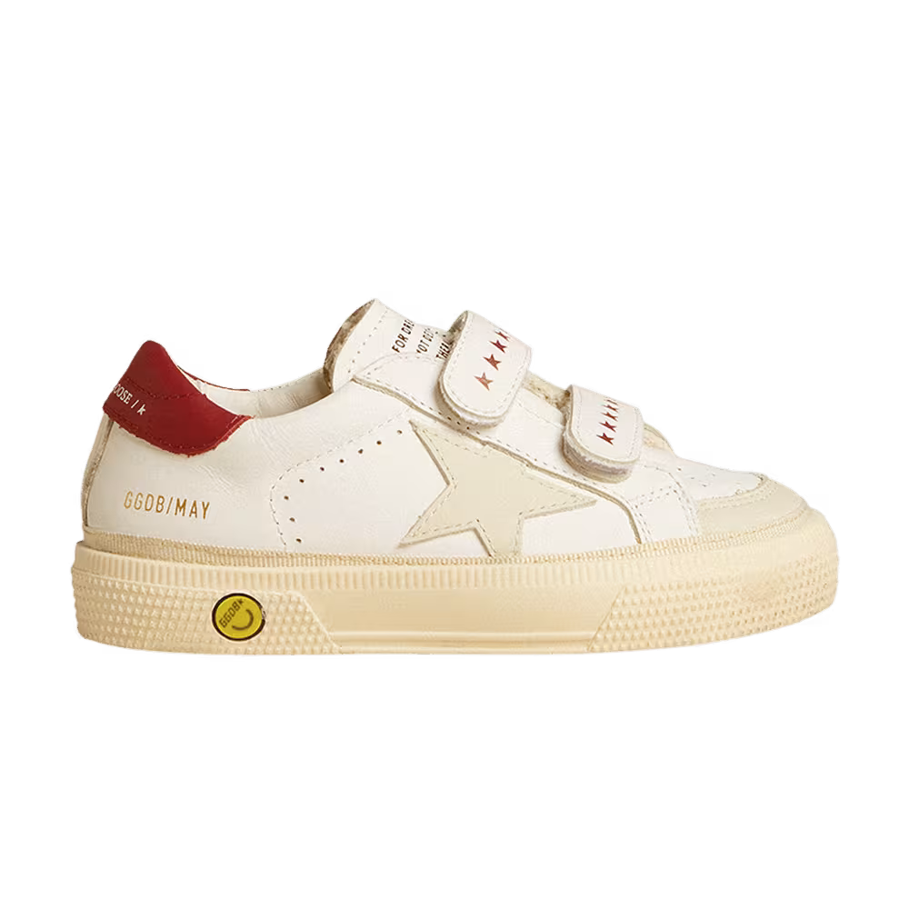 Golden Goose May Kids White Light Beige Red