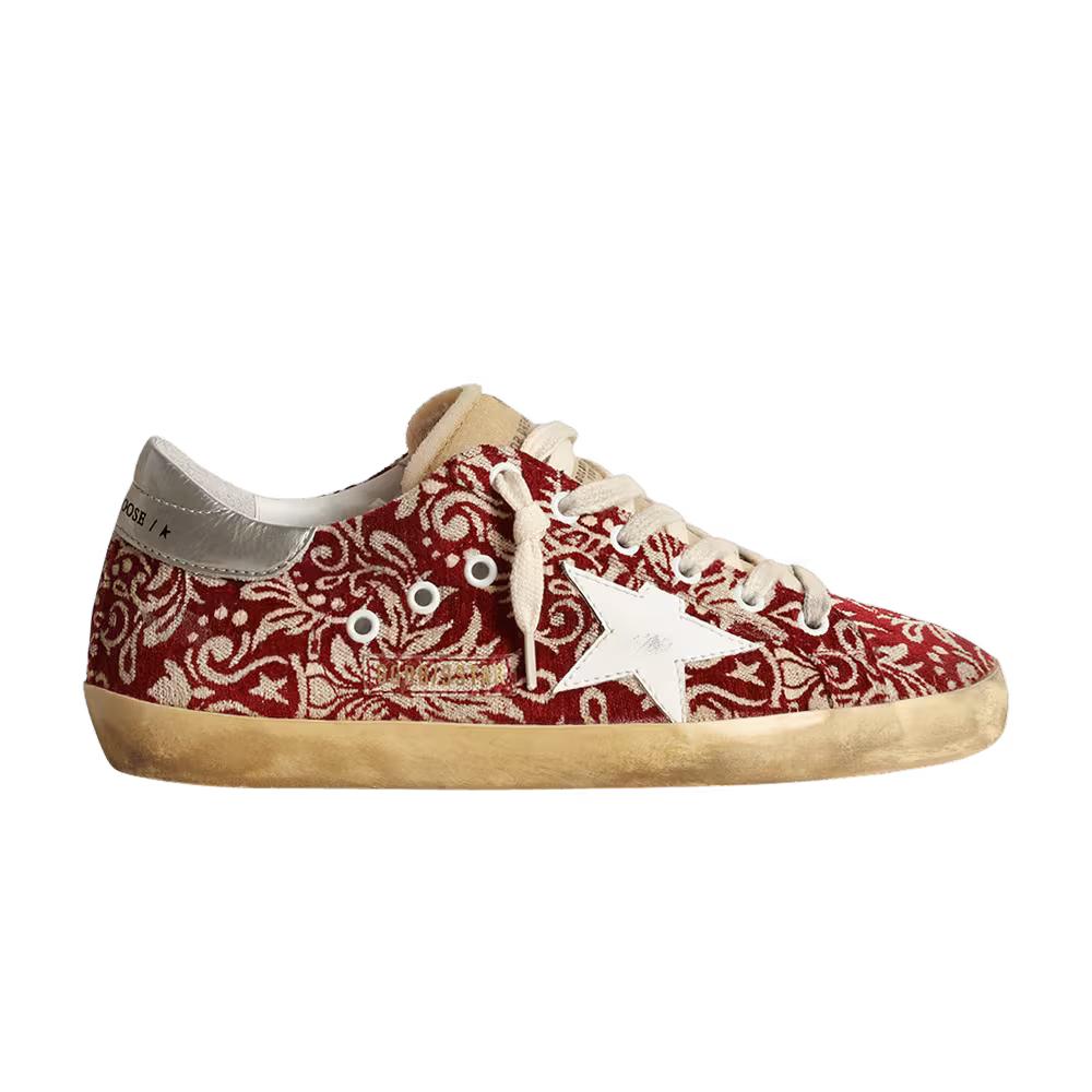 Golden Goose Women's Superstar Floral Swirl - Wine Ivory