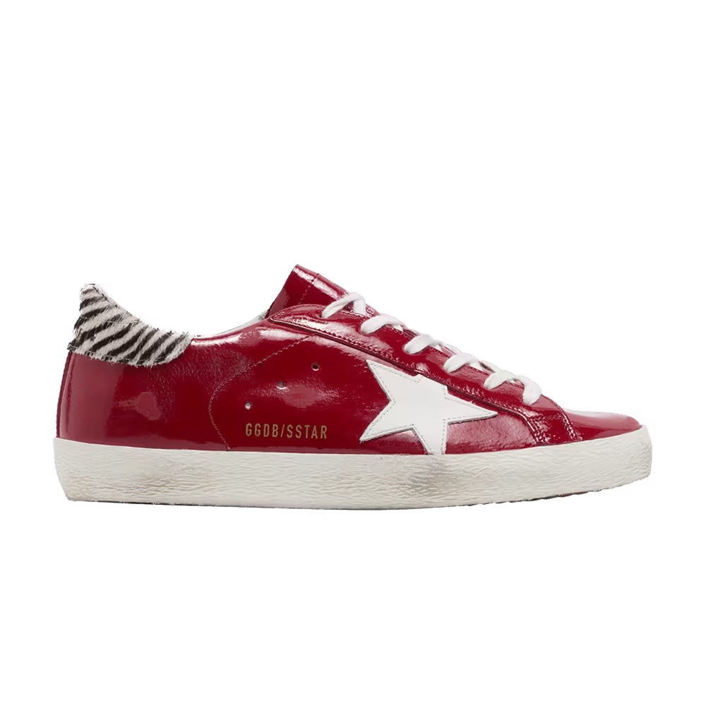 Golden Goose Women's Superstar Red Zebra Stripes