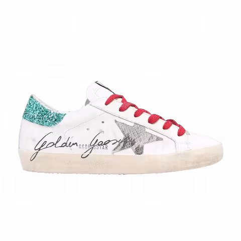 Golden Goose Wmns Superstar 'White Turquoise Python'
