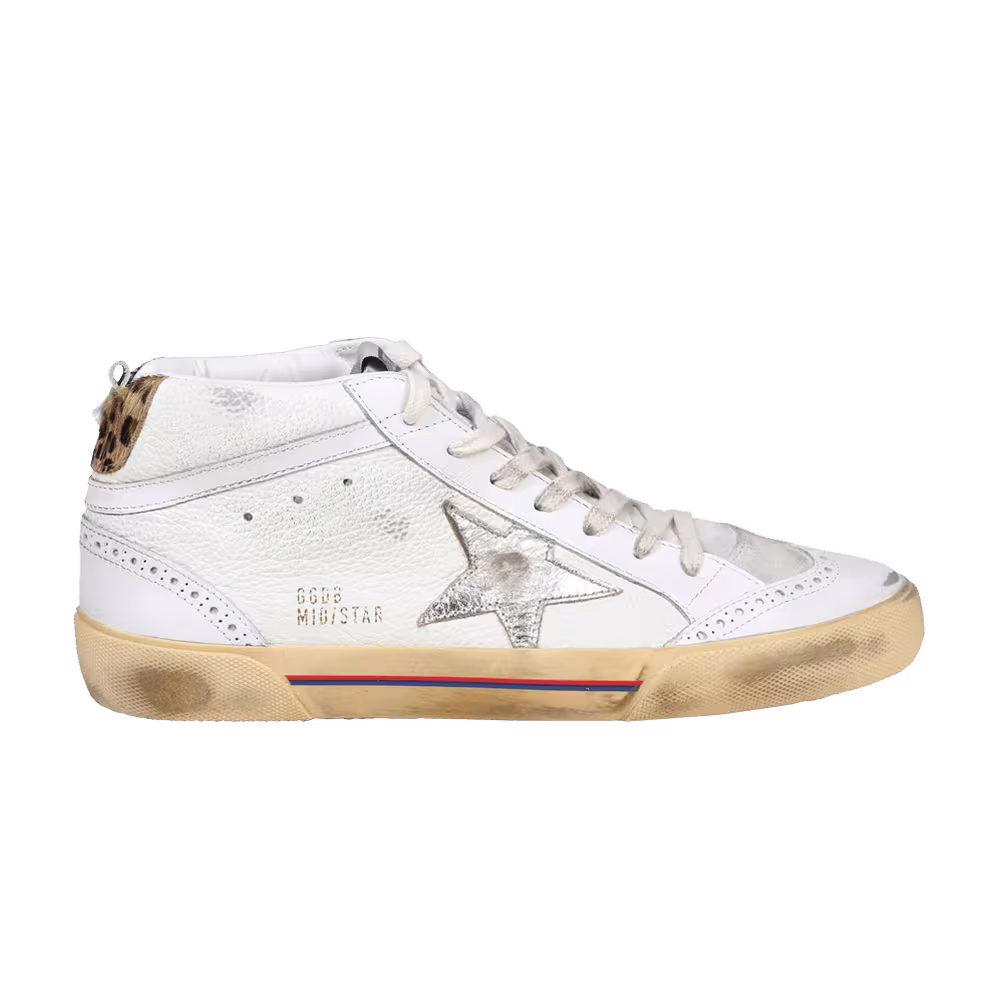 Golden Goose Mid Star White Leopard