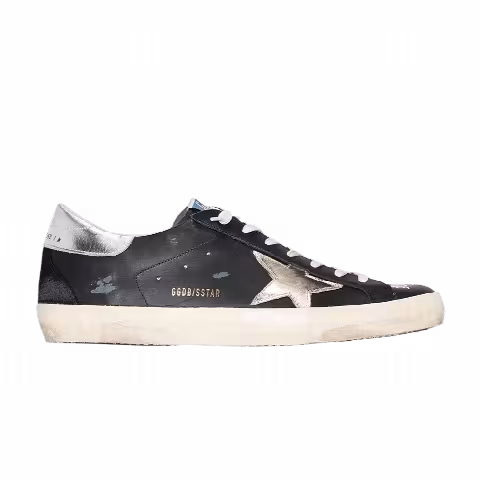 Golden Goose Superstar 'Distressed - Black Silver'