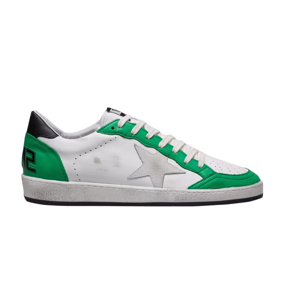 Golden Goose Ball Star Low White Green
