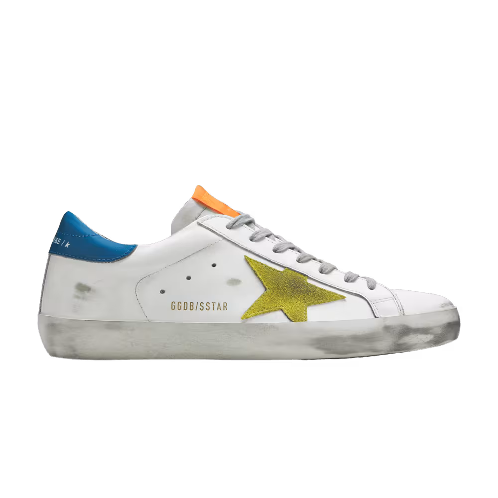 Golden Goose Superstar White Blue Yellow