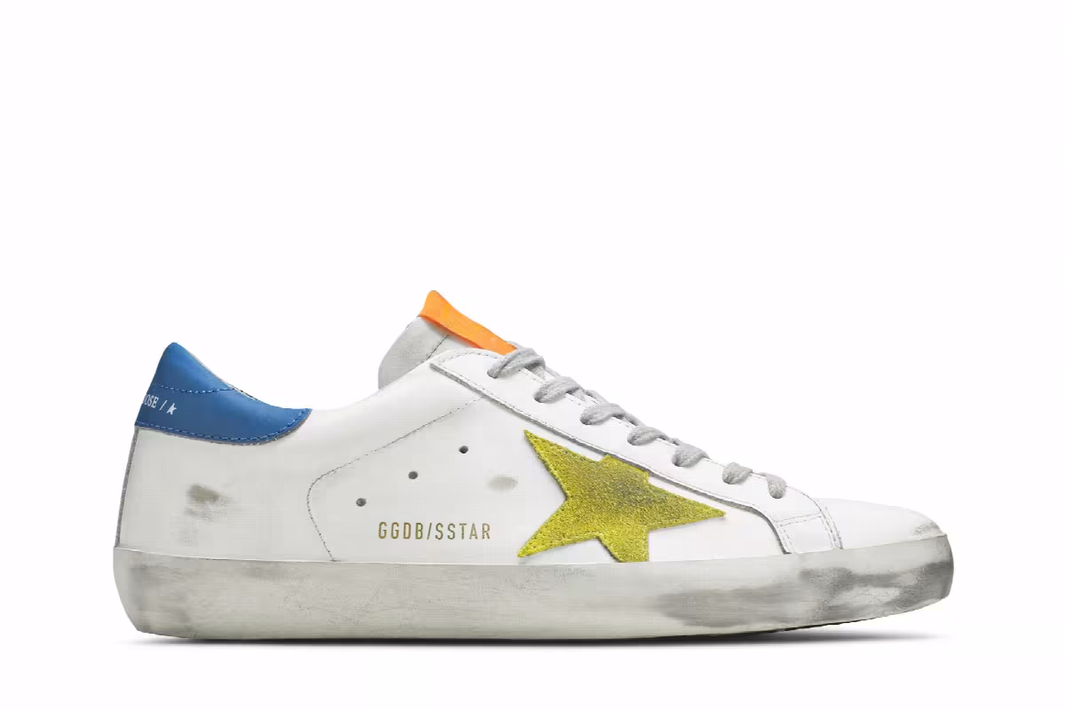 Golden Goose Superstar White Blue Yellow, view 2