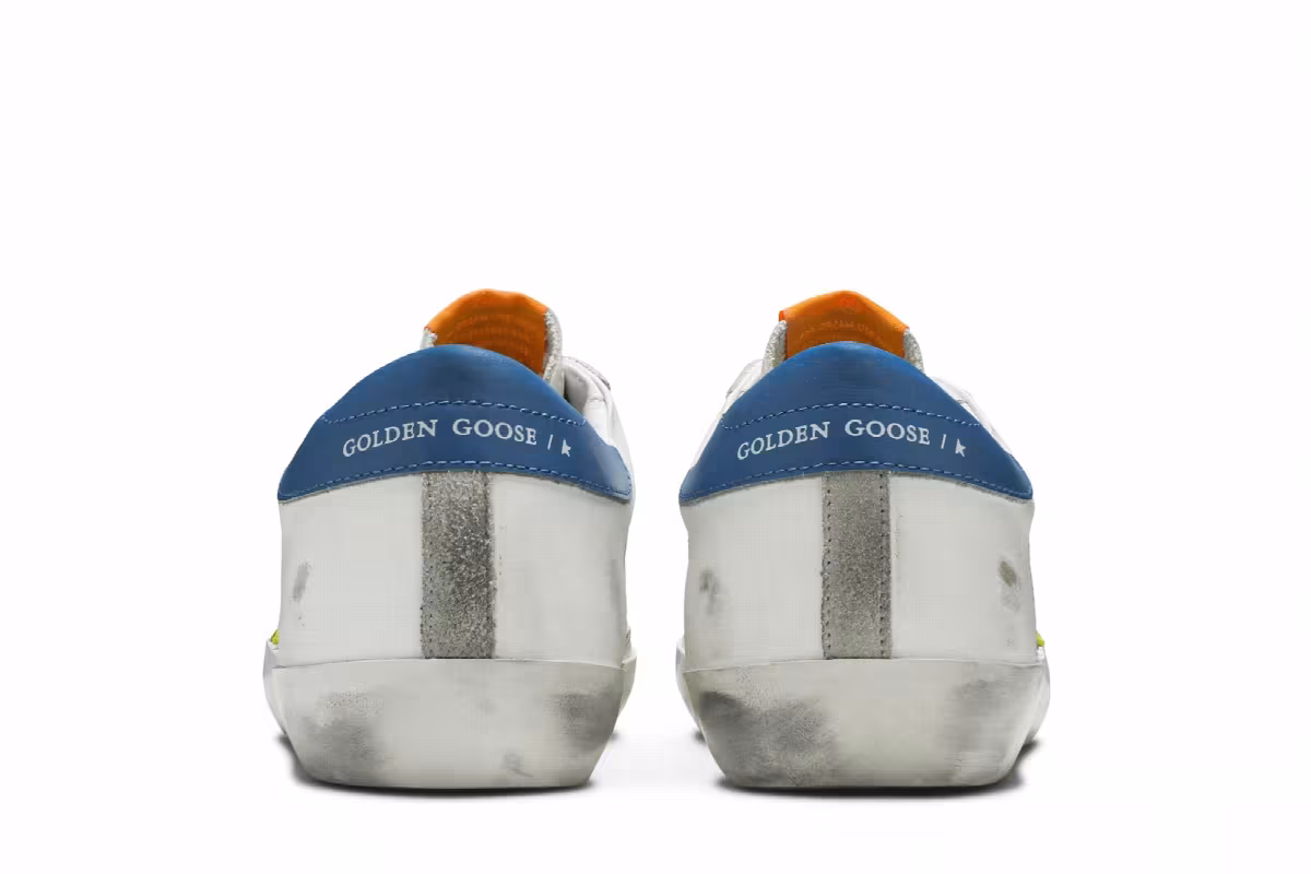 Golden Goose Superstar White Blue Yellow, view 7