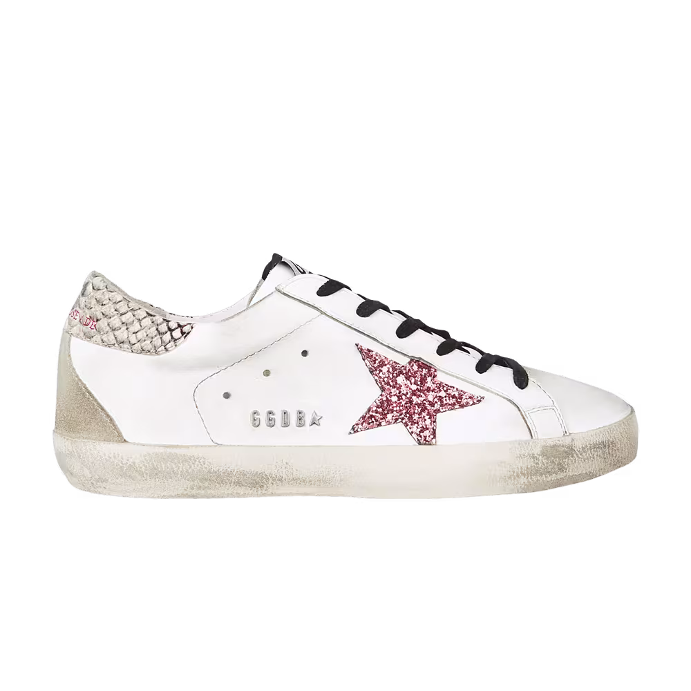 Golden Goose Women's Superstar White Snakeskin