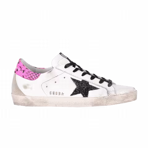 Golden Goose Wmns Superstar 'Snakeskin - White Fuchsia'