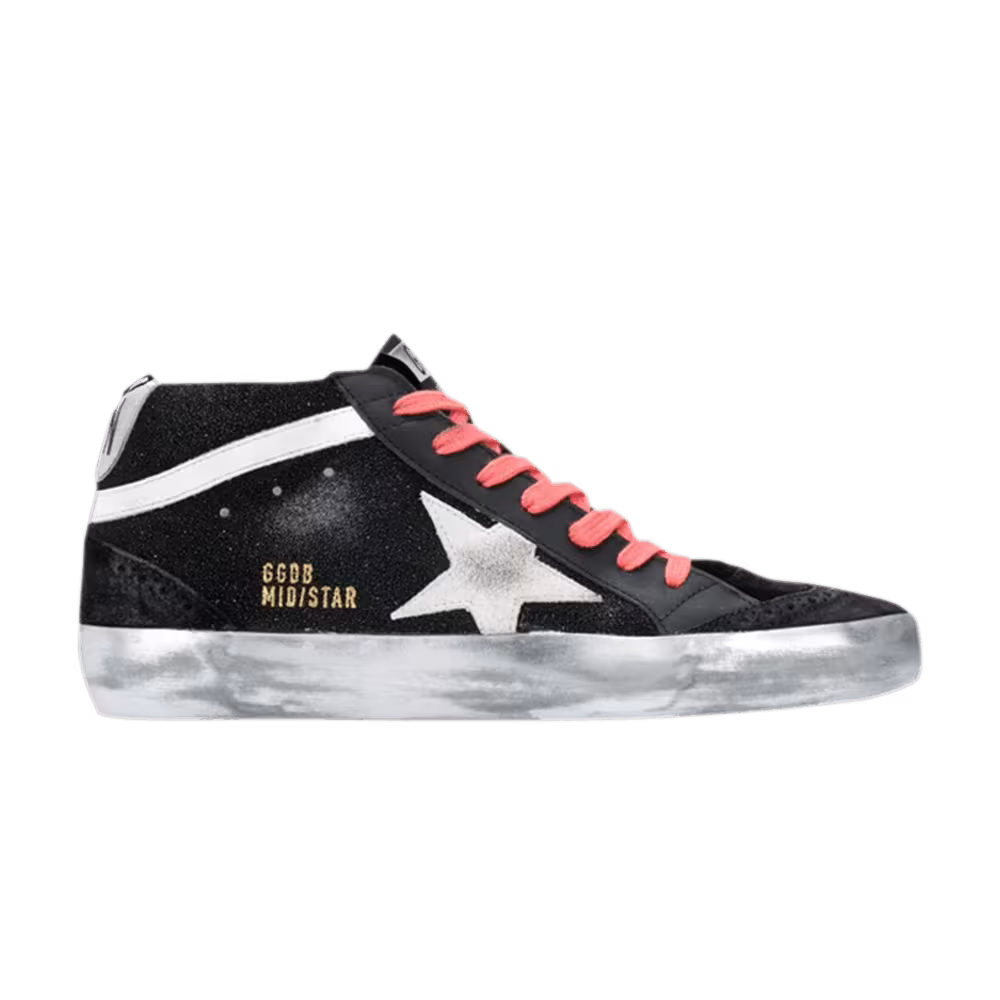 Golden Goose Women's Mid Star Wave Sparkle - Black
