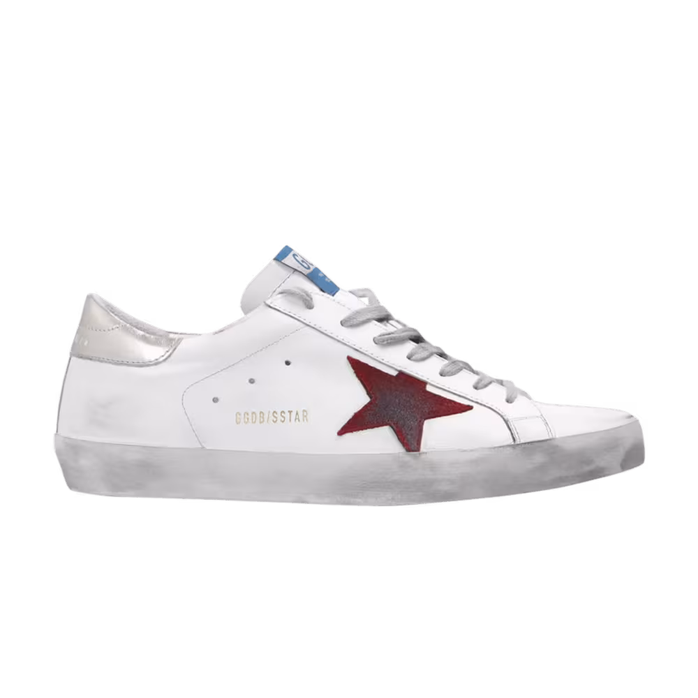Golden Goose Superstar White Dark Red