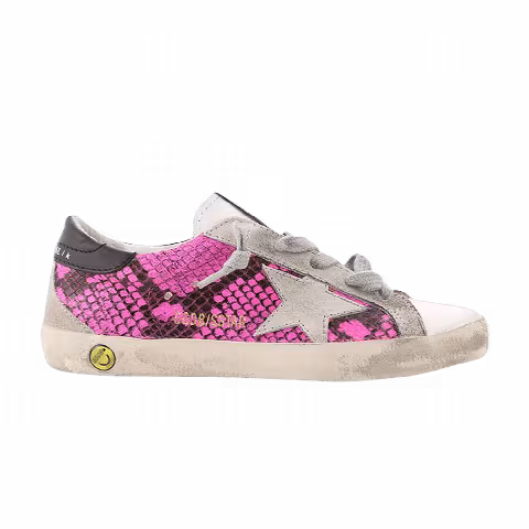 Golden Goose Superstar Kids 'Fuchsia Snakeskin'