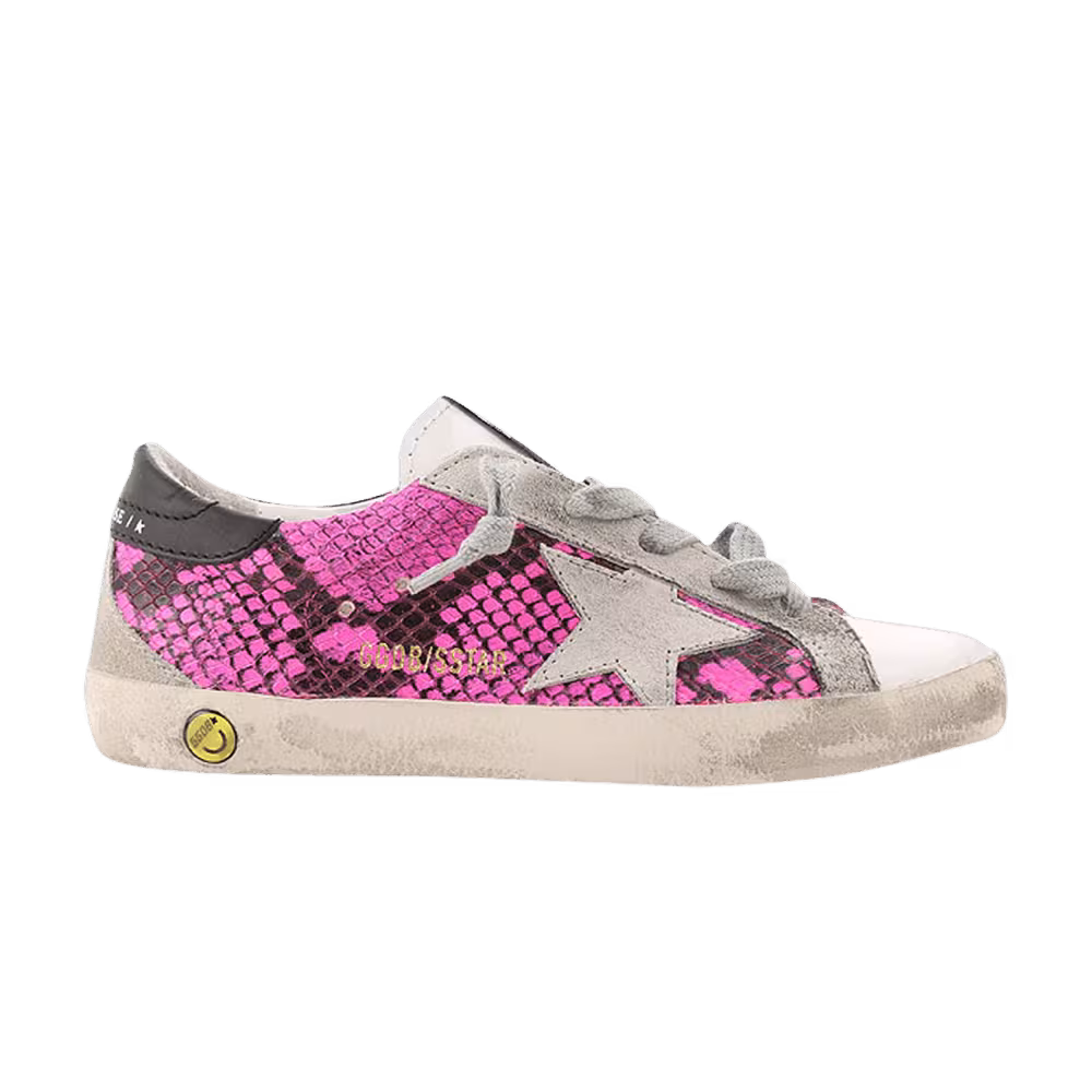 Golden Goose Superstar Kids Fuchsia Snakeskin