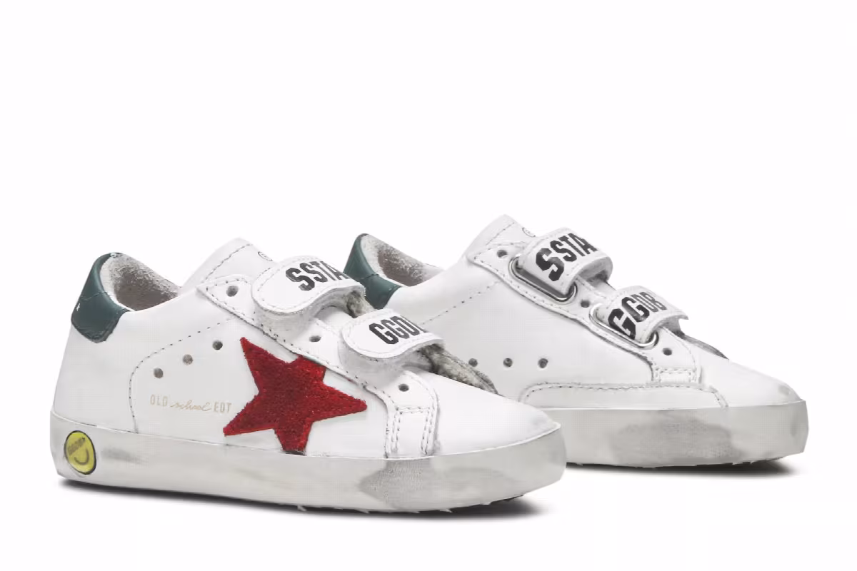 Golden Goose Superstar Old School Kids White Red, view 9
