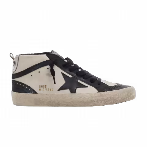 Golden Goose Wmns Mid Star 'White Black Silver'