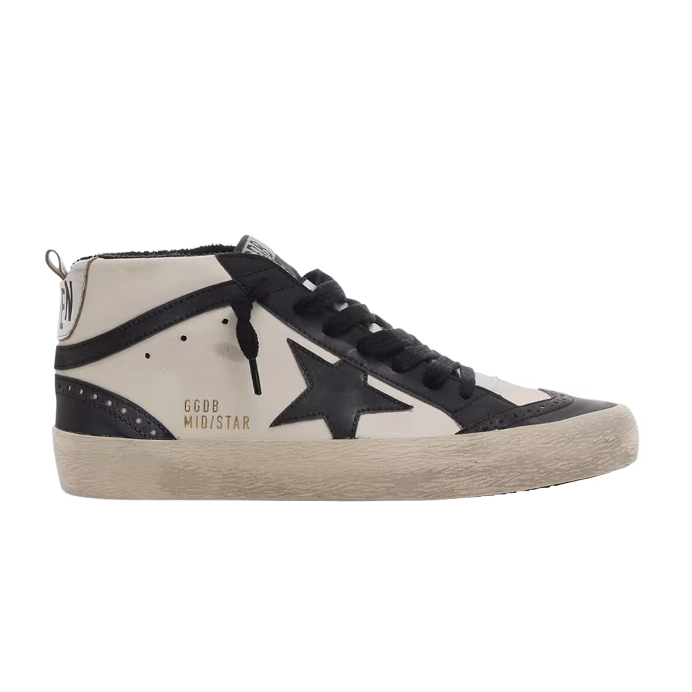 Golden Goose Women's Mid Star White Black Silver