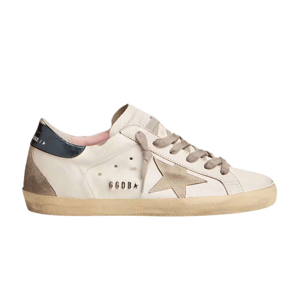 Golden Goose Women's Superstar White Petroleum