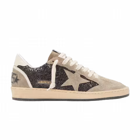 Golden Goose Wmns Ball Star 'Taupe Black Glitter'
