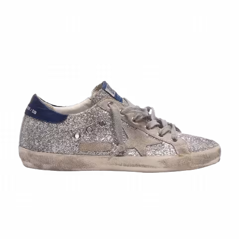 Golden Goose Wmns Superstar 'Silver Glitter Blue'