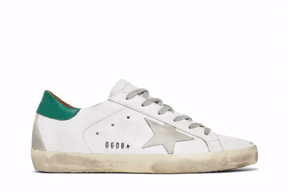 Golden Goose Women's Superstar White Green, view 2