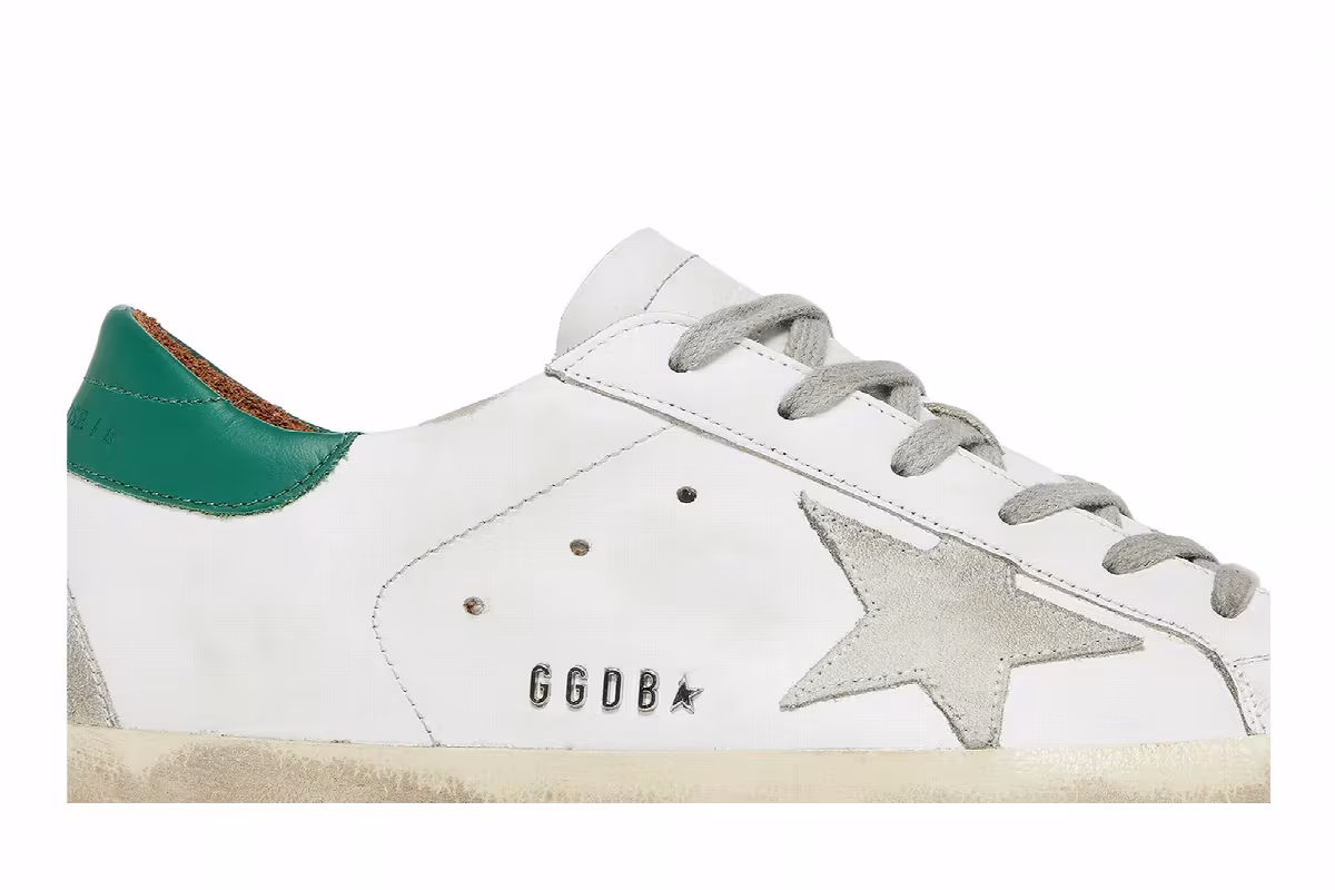 Golden Goose Women's Superstar White Green, view 3