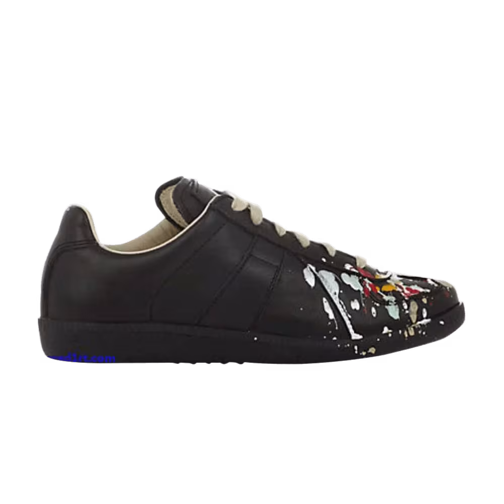 Maison Margiela Low Top Black Paint Splatter