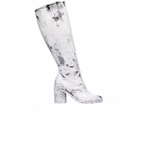 Maison Margiela Wmns Tabi Knee High Boot 'Painted - White'