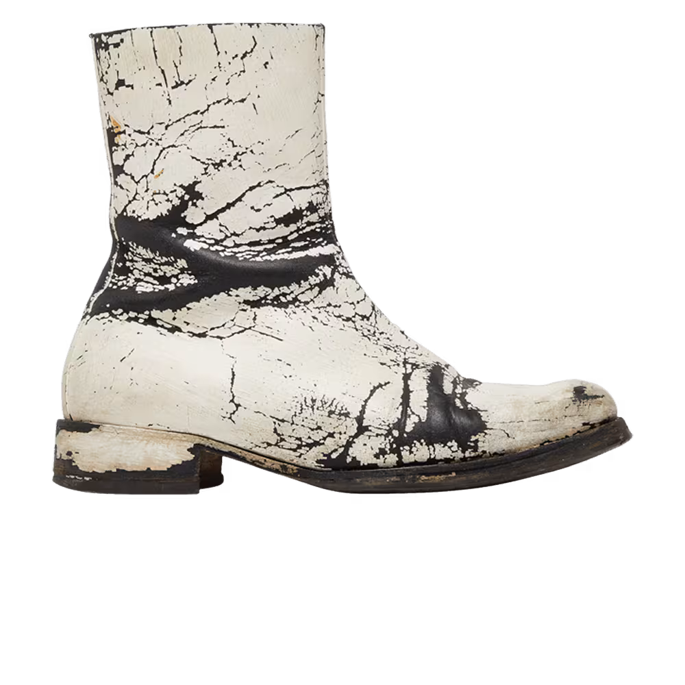 Maison Margiela Square Toe Boot Painted - White
