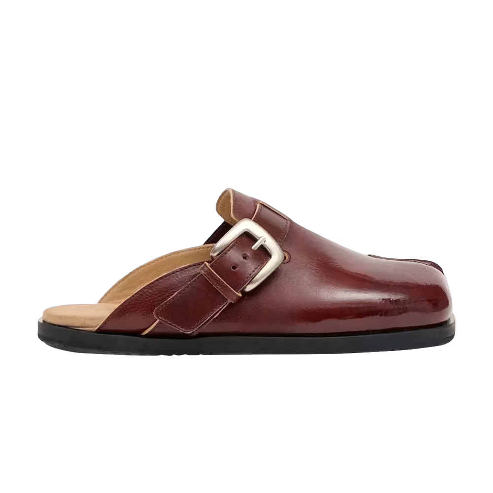 Maison Margiela Women's Tabi Daily Mules Sandal Rum Raisin