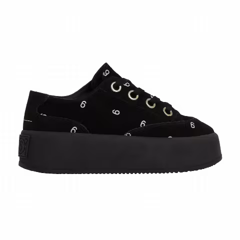 MM6 Maison Margiela Wmns Platform Sneaker 'Allover Number Print - Black'