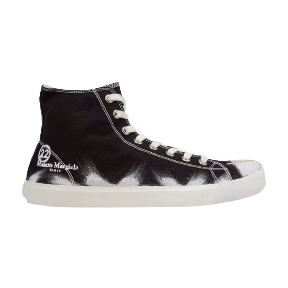 Maison Margiela Vandal Tabi Canvas High Black Paint Brush