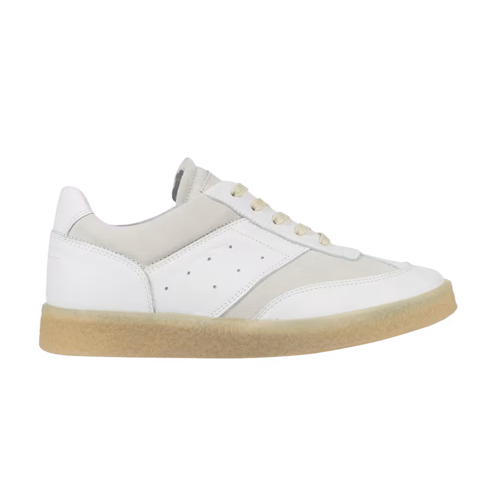 MM6 Maison Margiela Women's Panelled Lace-Up Sneaker White Birch