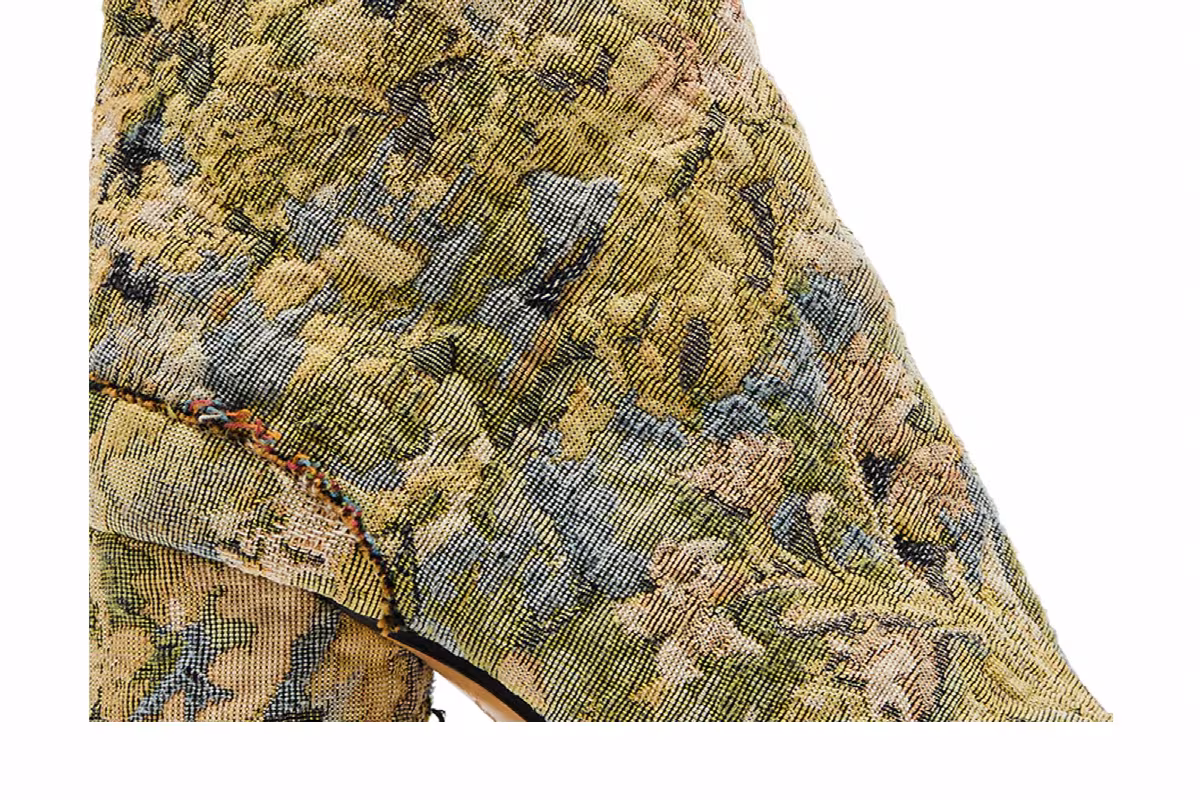 Maison Margiela Women's Tabi Ankle Boot Green Tapestry, view 3