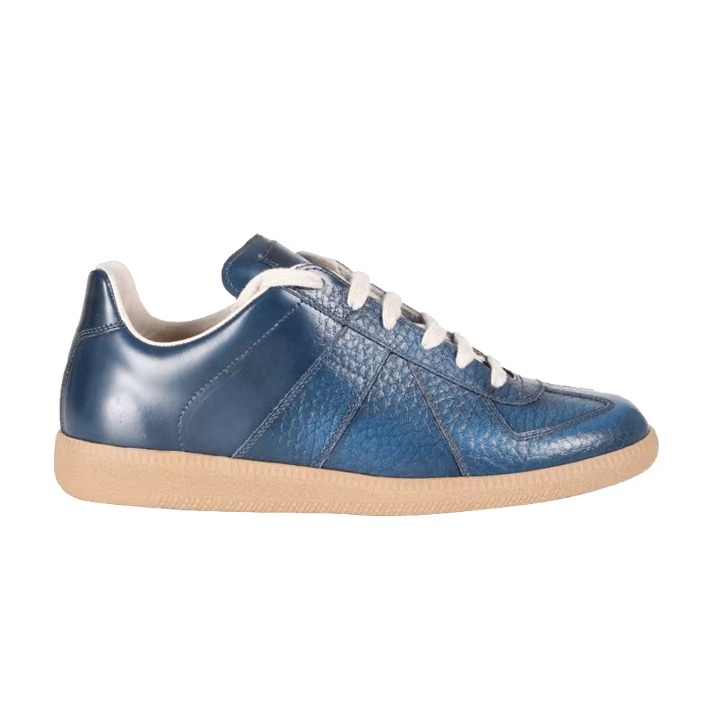 Maison Margiela Replica Low Top Sneaker Python Print Blue