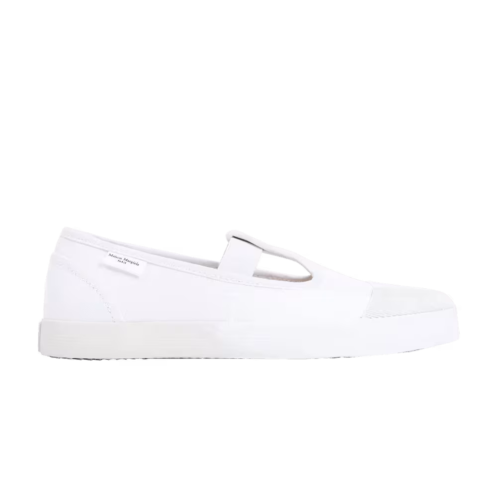 Maison Margiela Women's On The Deck Tabi Mary-Jane Painted - White