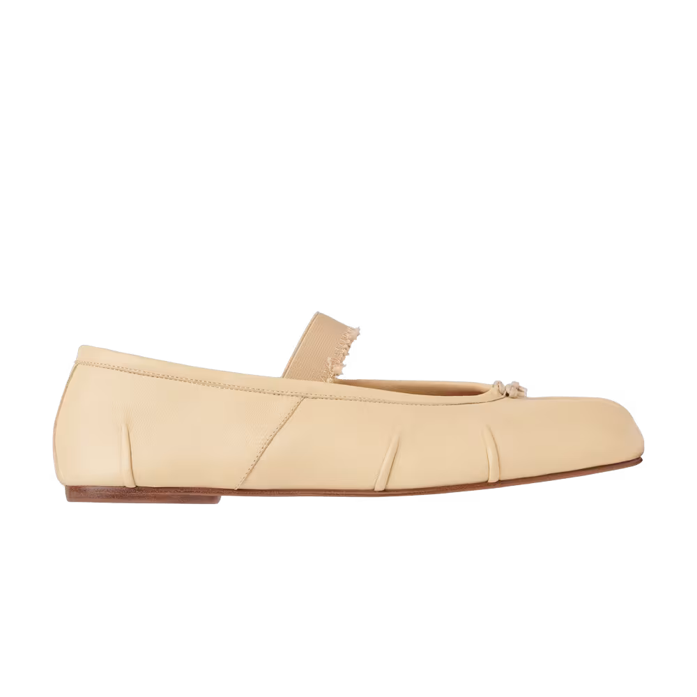 Maison Margiela Women's Tabi Ballerina Flat Elastic Band Beige Nude