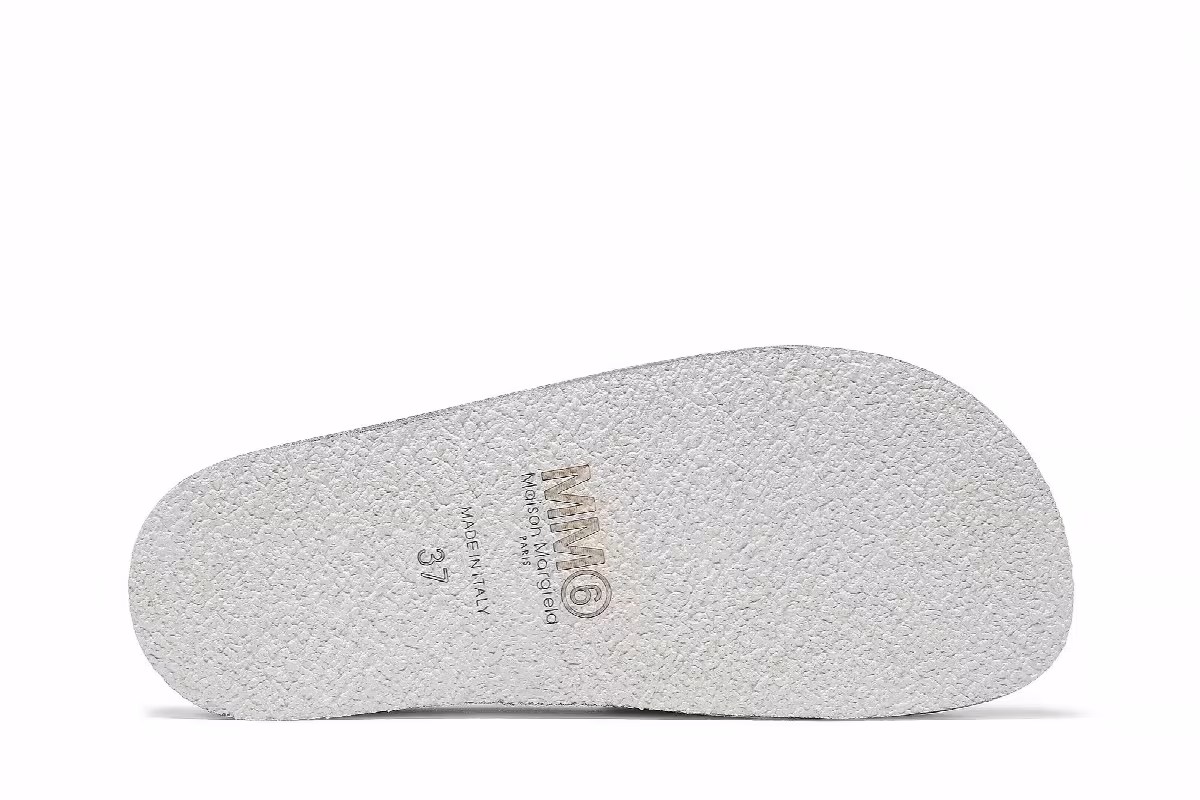 MM6 Maison Margiela Women's Hotel Pool Slide Silver, view 5