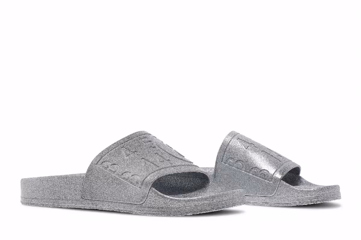 MM6 Maison Margiela Women's Hotel Pool Slide Silver, view 9