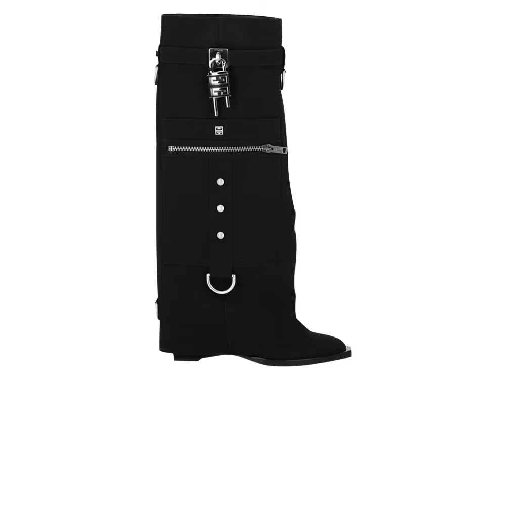 Givenchy Women's Shark Lock Cowboy Boot Black
