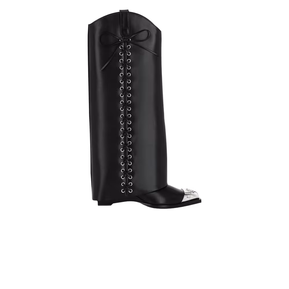 Givenchy Women's Shark Lock Cowboy Boot Black